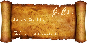 Jurek Csilla névjegykártya